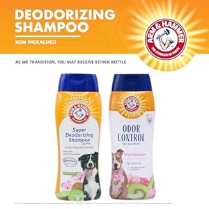Arm & Hammer Super Deodorizing Shampoo For Dogs – Odor Eliminating Dog Shampoo For Smelly Dogs & Puppies With Arm & Hammer Baking Soda — Kiwi Blossom Scent, 20 Fl Oz,White