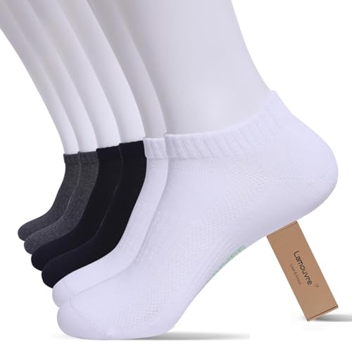 6 Pairs Thin Ankle Socks for Men Women Cotton Low Cut Short Socks