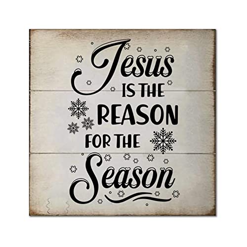 Plaque en bois Jesus is The Reason idée cadeau idéale pour décoration de maison