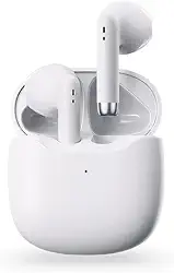 Fone de Ouvido Bluetooth 5.4 Esportivos Academia Corrida Fitness Trabalho Jogos Design Moderno Com Microfone Embutido IPX4 à Prova d'Águag graves Profundos para iOS Android Tipo-C Branca - Premium®