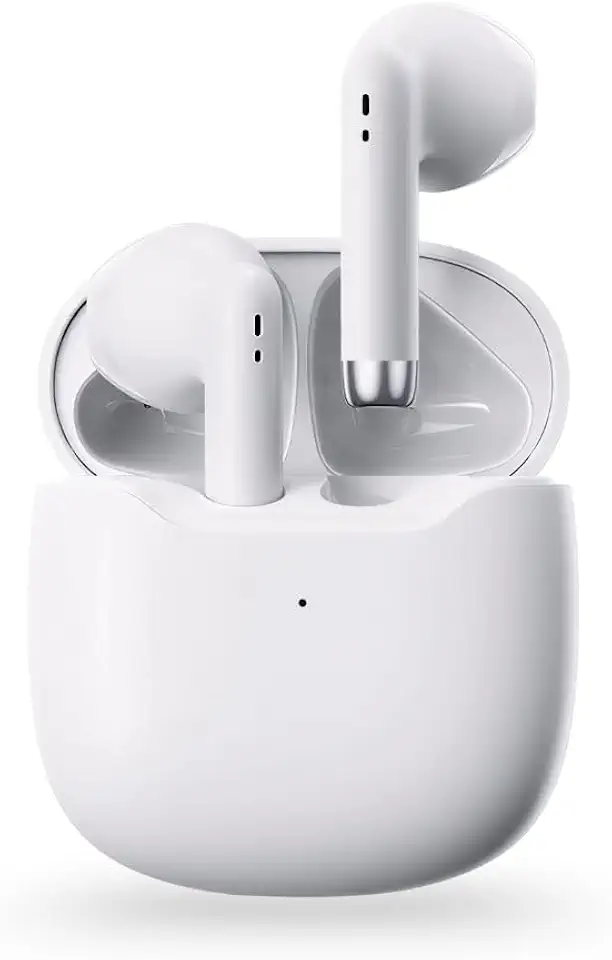 Fone de Ouvido Bluetooth 5.4 Esportivos Academia Corrida Fitness Trabalho Jogos Design Moderno Com Microfone Embutido IPX4 à Prova d'Águag graves Profundos para iOS Android Tipo-C Branca - Premium®