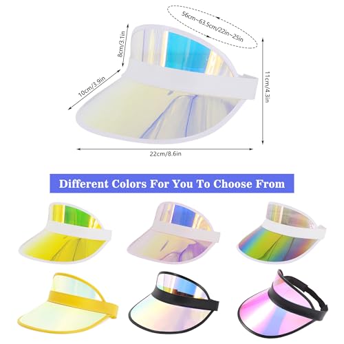Image of Surkat Plastics Clear Sun Visors UV Protection Hat Cap Headwear Sunhat for Golf Tennis Beach Cycle