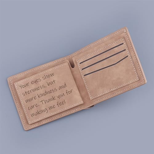 Generic Personalized Father's Day Gifts, Custom Photo Wallets for Men from Wife, Son, Daughter，Billeteras De Hombres, Brown3