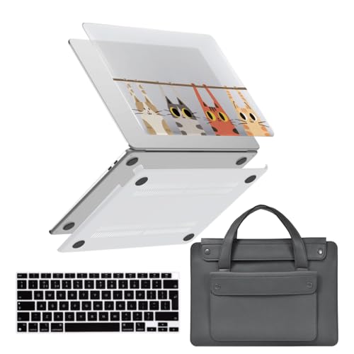 MacBook Air 11 funda de gato columpiándose para estudiantes y uso diario con bolsa