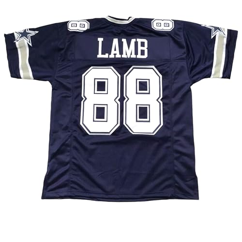 CEE Dee Lamb Blue Jersey Stitched Custom Football New No Brand/Logos Youth Sizes (US, Alpha, Small, Regular, Blue)
