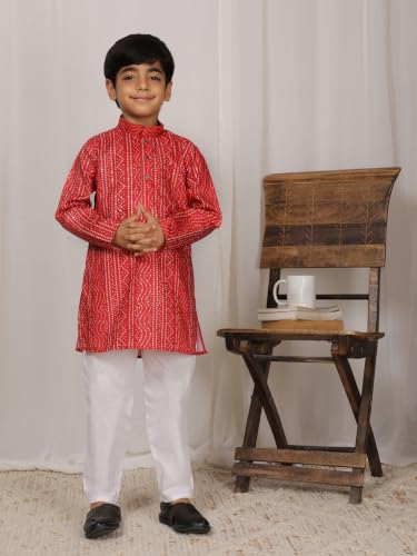 Image of Pro-Ethic Style Developer Kids Boys Kurta Pyjama Set, Festive, Ethnic Wear Set, Cotton, Striped Print (S-295)