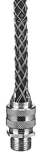 Hubbell 074011247 1/2 in NPT Deluxe Aluminum Liquidtight Deluxe Straight Male Cord Grip w/Stainless Steel Mesh for Insulated Cable .625-.750