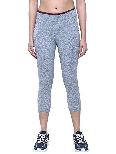 Image of INKURV Women Stretchable Activewear Capri for Gym, Yoga, Running, Zumba, Aerobics