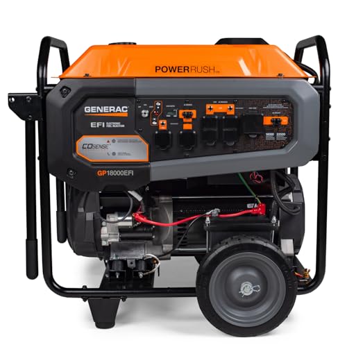 Generac 22,500 Starting Watt Portable Gas Generator - Electric Start - Home Backup or RV Ready - Heavy Duty Frame - Quiet, Long Runtime, Emergency Power - 49-State Compliant