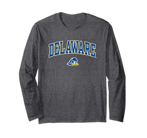 Delaware Fightin' Blue Hens Arch Over Dark Heather Long Sleeve T-Shirt