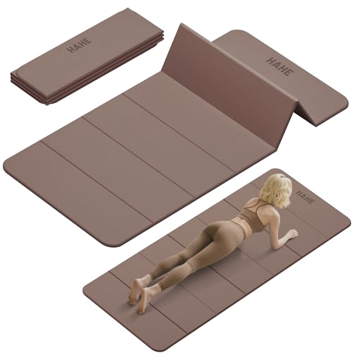 Foldable Yoga Mat,74"Lx32"Wx1/3"Thick,Folding Exercise Mat,Non-slip Wide Pilates Mats for Home