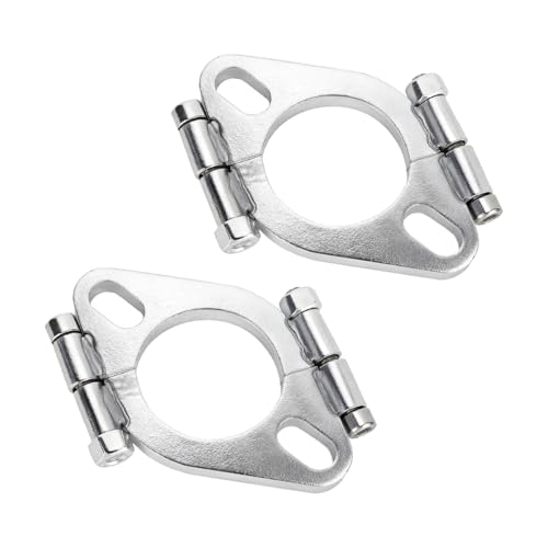 SWPHRT 2PCS Car Split Flange Repair Kit 2.5 Inch Vehicle Exhaust Flat Split Repair Replacement Set Automotive Exhaust Flat Oval Flanges Connection Accessories Universal Fit
