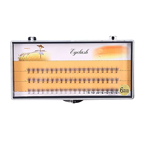 ZJchao - 60PCS DIY Cils Individuellement pour Extensions de Cils Faux Cils Cils Individuels Touffes Cluster Cils Cils Individuels Volume 3D Ventilateurs Faux Cils Naturels 6-14MM(6mm) - -32%