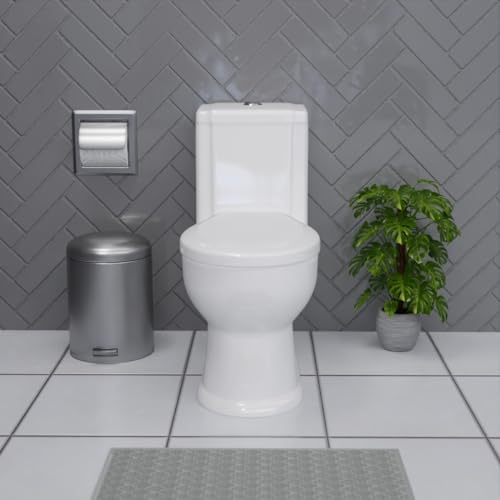 Inodoro para entrenamiento de niños Renovators Supply, 12 pulgadas, blanco, cerámico, asiento redondo, paquete de 2 miniatura 3