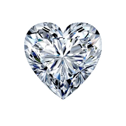 MOISSANILoose Moissanite D Color VVS1, Excellent Cut Moissanite Stone With Certificate Natural Gemstone Briliant Heart Cut Diamond (6-8mm, 1.20 Ct)