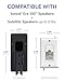 SANUS Speaker Wall Mount + Power Kit - Universal Speaker Mount Tilts, Swivels & Hides Cords Behind Wall w/ 10ft ETL Certified Cable - DIY Install Works w/Sonos Era 100 & Satellite Speakers up to 8lbs
