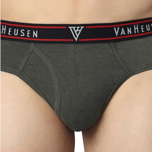 Image of Van Heusen Cotton Men Colour Fresh Briefs - Pack of 1 - Durable Elasticized Waistband, Ultra Soft