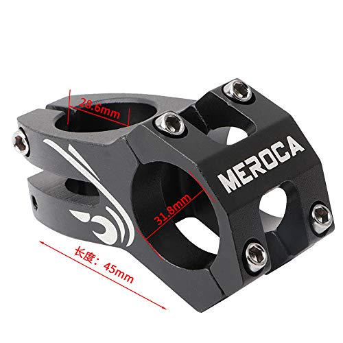 Leeofty Haste de bicicleta resistente ao desgaste MTB bicicleta guiador haste 31,8 mm ajustável alum