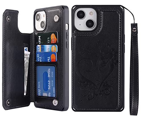 Étui RFID iPhone 14 Plus iCoverCase avec porte-cartes et béquille intégrée