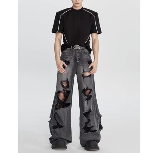 jupkem Baggy Jeans Y2k Ripped Jeans Men Goth Wide Leg Fashion Distressed Jeans Hiphop Grunge Pants Harajuku Streetwear2