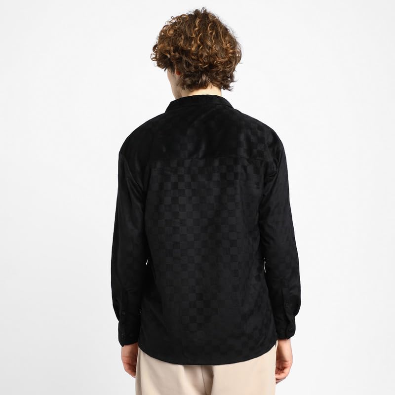 Image of CAHOOT Men's Shacket for Casual Wear | Spread Collar | Long Sleeve | Button Closure | Overshirt /Shacket Crafted with Comfort Fit for Everyday Wear