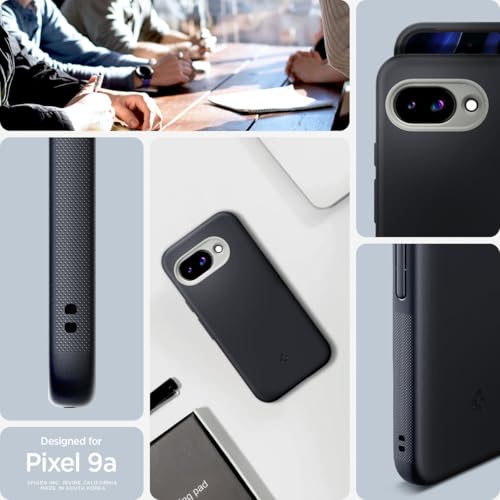 Image of Spigen Nano Pop MagFit Back Cover Case for Pixel 9a, Pixelsnap Compatible, Bold Two-Tone Design - TPU | Black Sesame