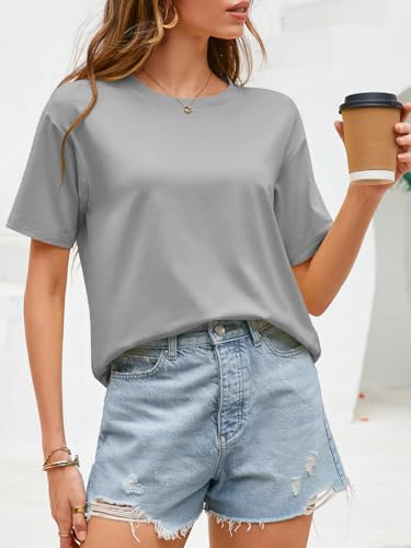 Image of UNCLECAT Womens Short Sleeve Crop Tops Summer Basic Cropped T Shirts