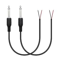 【Product features】6.35mm male plug to bare wire open end audio cable,perfect replacement of the original TS 2 pole mono 6.35mm male plug connector audio cable,for worn out or broken microphone speaker replacement DIY repair. 【DIY 2Pin Bare Wire】The 6...