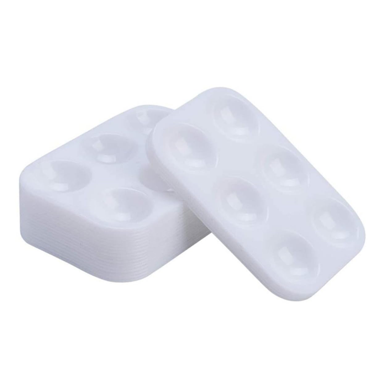 Housoutil Empty Watercolor Palette 30pcs Plastic Paint Pallets Bulk Mini Mixing Tray for Artists