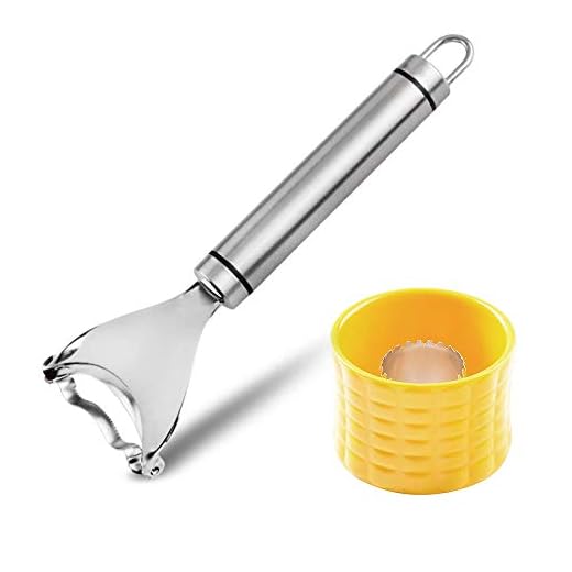 2C Corn Slicer Peeler Thresher And Cob Corn Stripper Tool Kitchen Cob Kerneler Cutter Stripper Remover Kernel Cutter