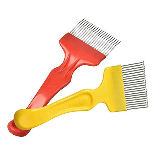 Abracing Stainless Steel Cut Honey Fork 21-pin Vertical 90-degree Curved Needle Bee Tools