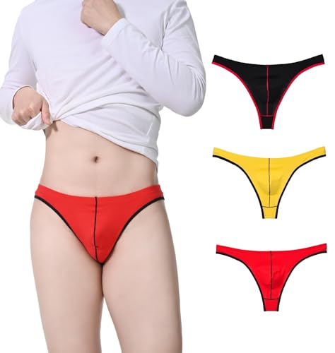Men's Cotton Thong, Comfortable,T-Back Fashionable Choice - 95% Cotton + 5% Spandex