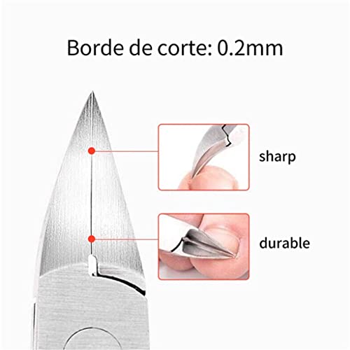 Cortaúñas profesional para dedos de los pies gruesos Na encarnados y piel muerta, herramienta de cuidado de pedicura con corrección de uñas y eliminación de suciedad (negro, 13 cm)