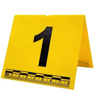 Crime Scene Evidence Tent with Scale and Numbering (1-20)