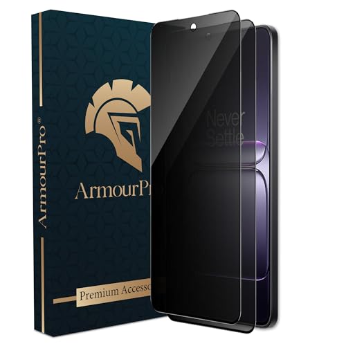 Image of ArmourPro Privacy Tempered Glass Screen Protector Compatible for OnePlus Nord CE 5 (6.77 Inch) with Edge-to-Edge Protection Coverage and Easy Installation kit (Pack of 2)