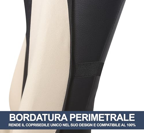 Auto Accessori Lupex Autositzbezüge kompatibel mit Smart fortwo 450 451 und 453 1 2 3 Serie Stoff Polyester (Schwarz-Dunkelgrau)