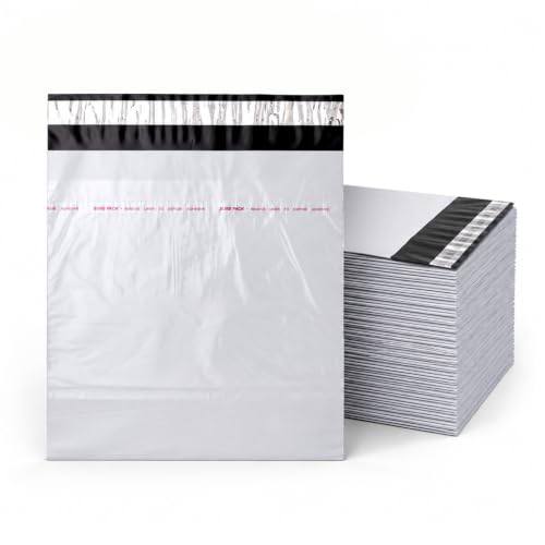 Image of BonKaso Poly Courier Bags 6x8 Inches with POD Sleeve | 55 Micron Tamper Proof & Waterproof Packaging Envelopes for Shipping, Delivery & E-commerce Use - Pack of 200