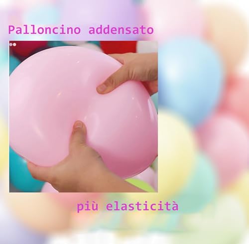 100 Pezzi Palloncini Compleanno 12 Pollici (30 cm) Palloncini Arcobaleno 100% Lattice Naturale Palloncini Colorati per feste battesimo