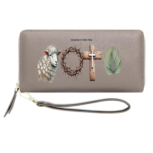 ZRTARY Personalized Wallets for Women with Cow,Horse,Sheep Patterns,Birthday Gift,Holiday Gifts for Women,Graduation Gift for Classmate 1296p