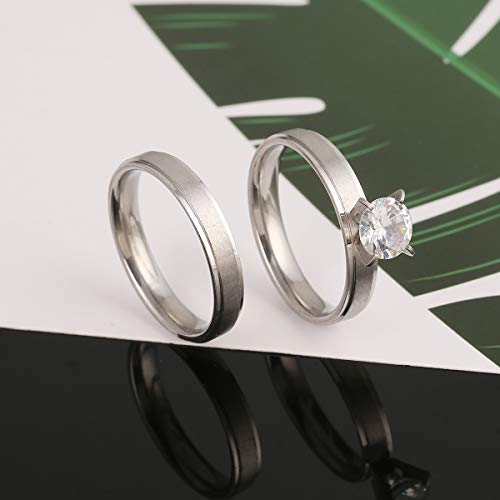 Vintage Wedding Rings for Couple Solid Lover's Engagement Ring Jewelry2
