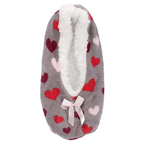 BambooMN Women's Super Soft Warm Cozy Fuzzy Non-Slip Slipper Socks, Indoor Travel Home Slippers, Sizes and Colors - 2 Pairs3