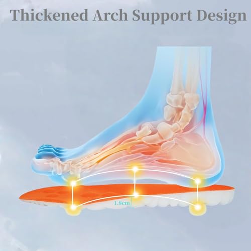 Image of Insoles Men, Shoe Inserts for Men, 4D Cloud Insoles for Men and Women, Steeper Insoles for Boots & Sneakers, Cuttable, Anti Fatigue, Shock Absorption, Foot Pain Relief (L: Men7-11)