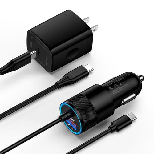for Samsung Charger Fast Phone Charger for Galaxy A17 A16 5G A36 A56 A26 S25 Ultra Plus A35 S24 FE, 48W Fast Samsung Car Charger with 3FT Type C Cable,20W USBC Wall Charging Block USB C to C Cable 6FT