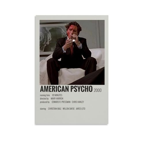 EVMILA Póster de American Psycho Horror 2000, pintura decorativa em tela, cartazes de parede e imagem artística impressa moderna para quarto familiar, cartazes de decoração de quarto de 08 x