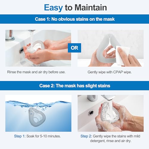Image of Fabric Cushion for Airfit F20 & for Airtouch F20 (M) - 2 Pack Full-Face Cushion for F20 Mask Medium, IBEET Innovative CPAP Fabric-Silicone Hybrid Cushion Replacement - Gray /General