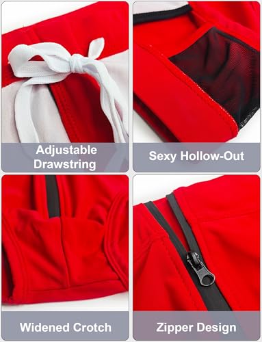 FEOYA Swim Briefs for Men Hollow Out Zip Front Swimsuit Low Rise Drawstring Bikini Swimwear Quick Dry Surfing Bathing Suits4