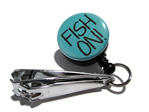 ATLanyards Fish On! Fishing Line Clippers, Fishing Cutters, Fishing Nippers, Teal 311