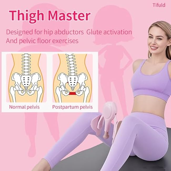Thigh Exerciser Suitable for Women's Thigh Exercise and Inner Thigh Exercise.Suitable at Home /at Work/Gym to do Inner Thigh Muscle,Pelvic Floor Muscle Training,Thigh Toner Workout Equipment