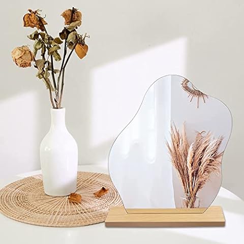 Acrylic Mirror, Irregular Acrylic Makeup Mirror, Table Mirror, Irregular Mirror, Aesthetic Mirror, Frameless Decorative Vanity Table Mirror, Irregular Shape Mirror for Bedroom, Living Room Cover