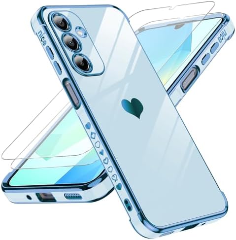 GiiKa Coque Pour IPhone 11 Avec Film Protecteur Inclus - Motif Floral Femmes - TPU Souple + PC Rigide - Transparent